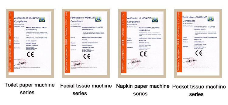 CE certification of toilet roll packing machine